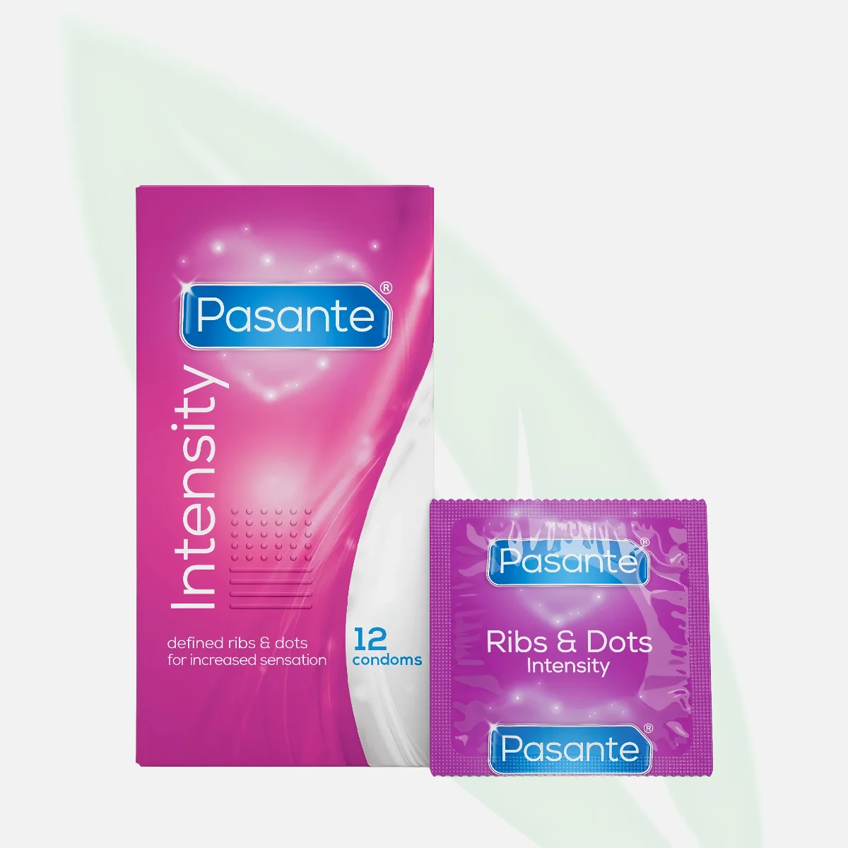 PASANTE Intensity Ribs & Dots Condoms 12 Pack PASANTE Intensity Ribs & Dots Condoms 12 Pack