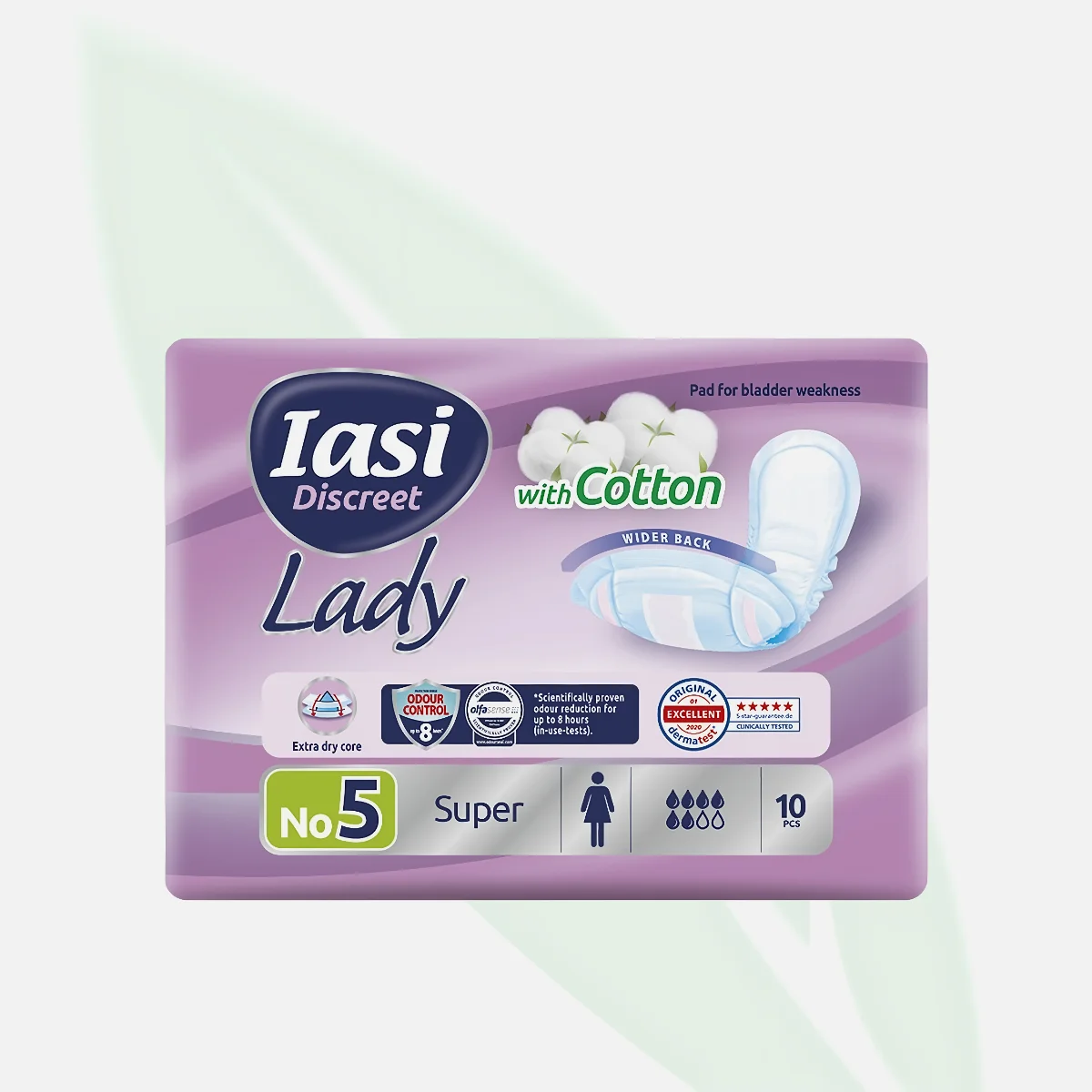 IASI With Cotton Discreet Lady No5 - 10 Pcs