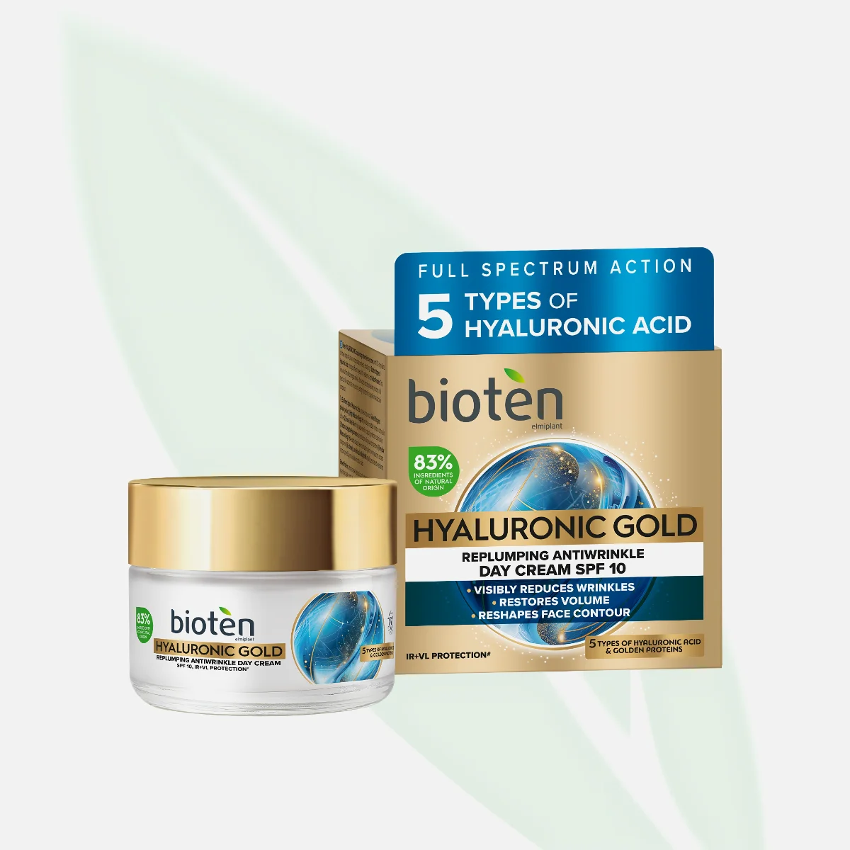 BIOTEN Hyaluronic Gold Day Cream SPF 10 50ml BIOTEN Hyaluronic Gold Day Cream SPF 10 50ml