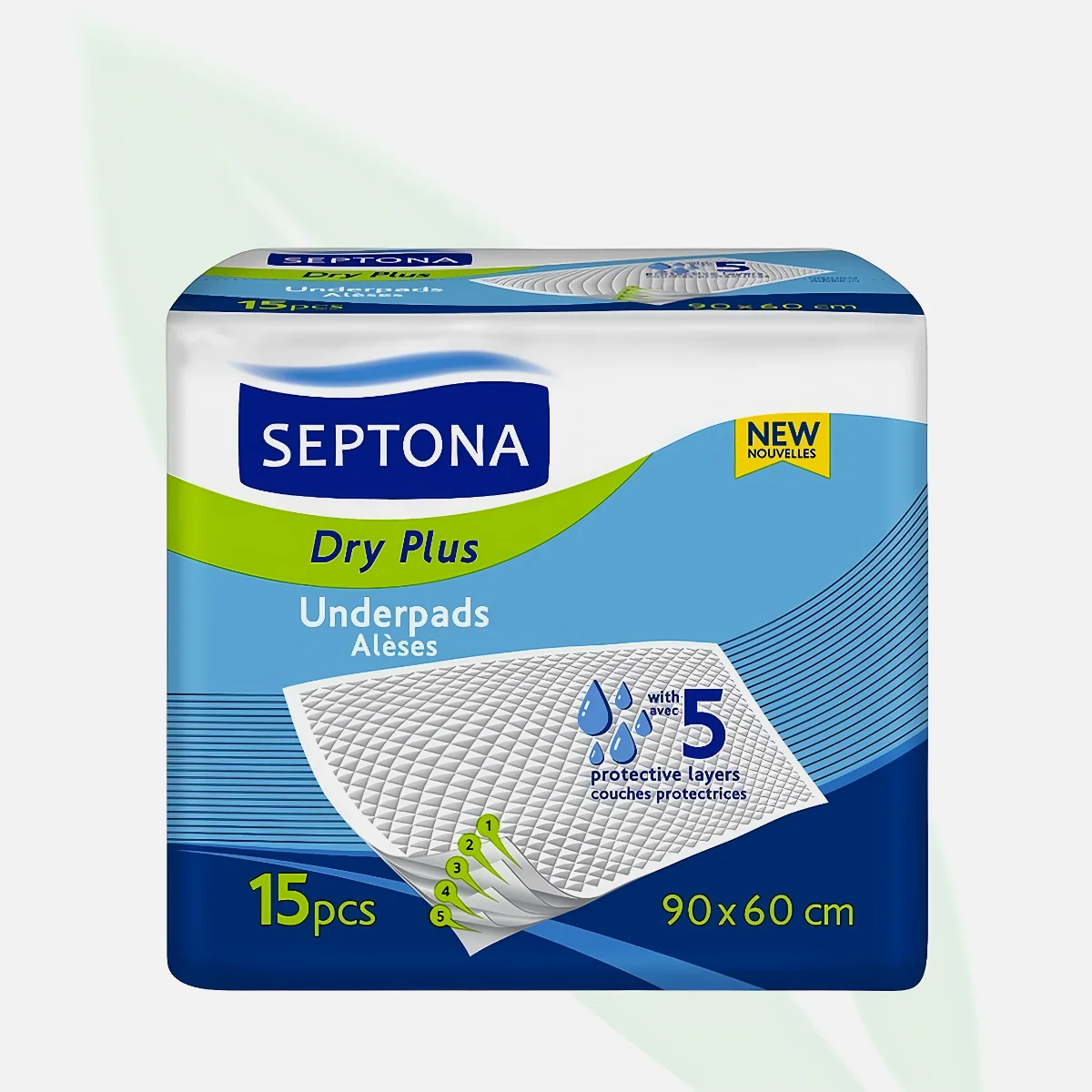 SEPTONA Dry Plus Underpads 90x60cm 15pcs SEPTONA Dry Plus Underpads 90x60cm 15pcs