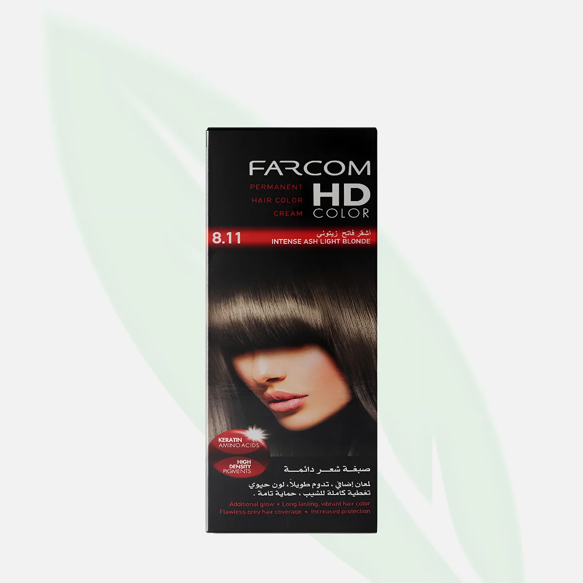 FARCOM HD Color Permanent Hair Dye 8.11 Light Intense Ash Blonde