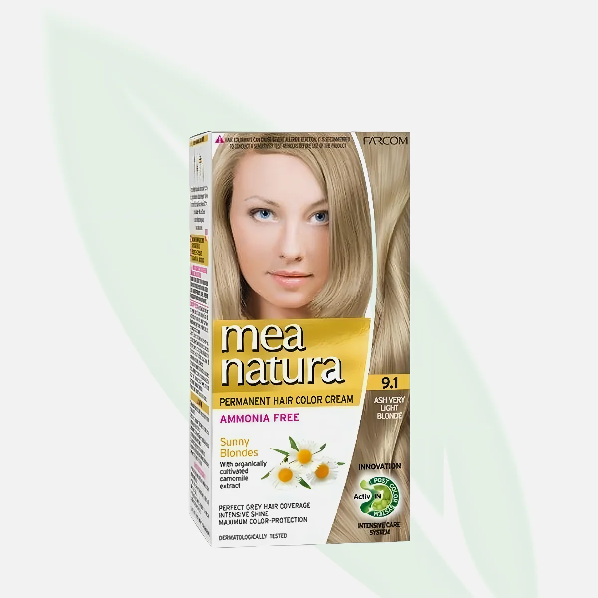 MEA NATURA Ammonia Free Hair Color 9.1 Very Light Ashy Blonde 60ml