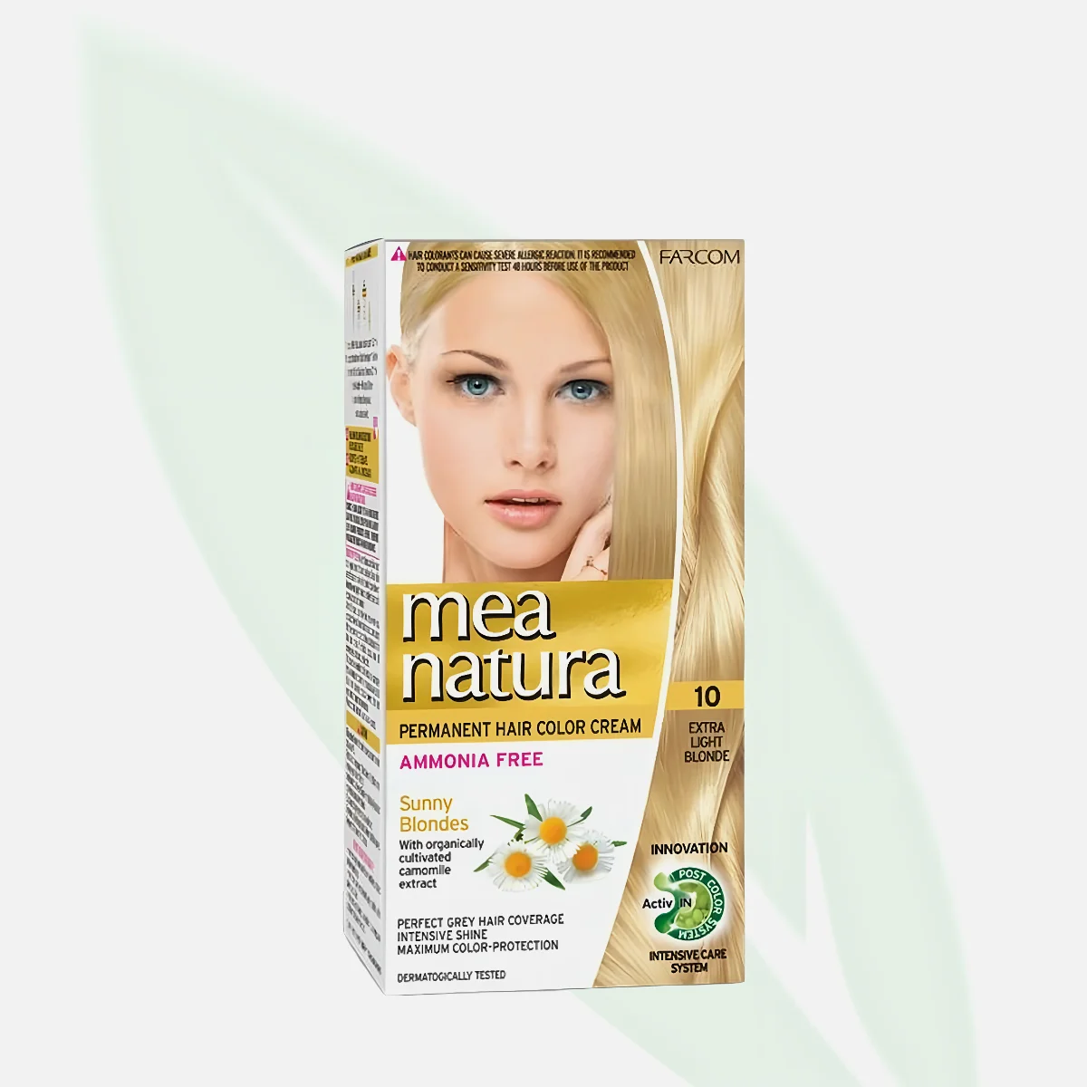 MEA NATURA Ammonia Free Permanent Hair Color 10 Extra Light Blonde