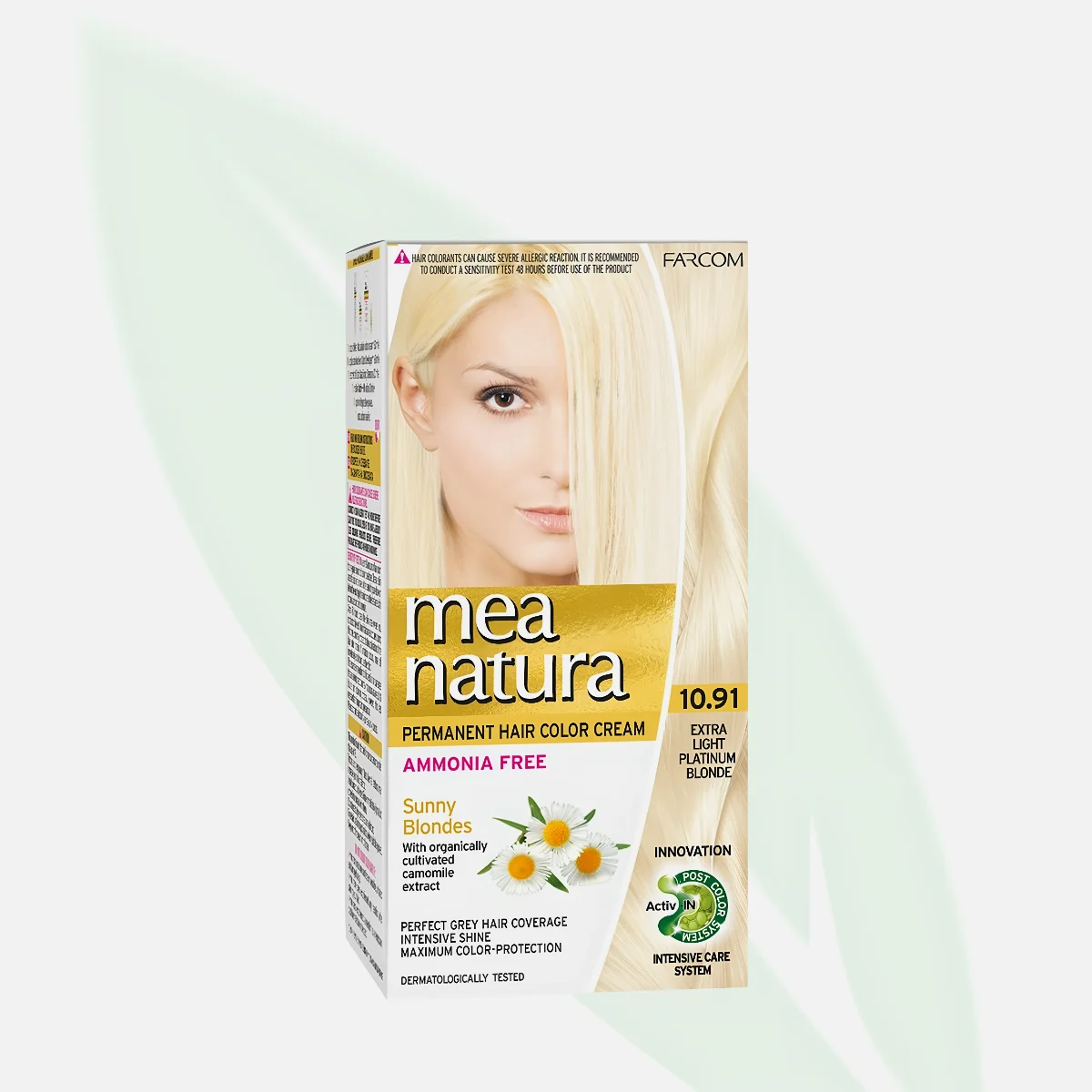 MEA NATURA Ammonia Free Permanent Hair Color 10.91 Very Light Platinum Blonde