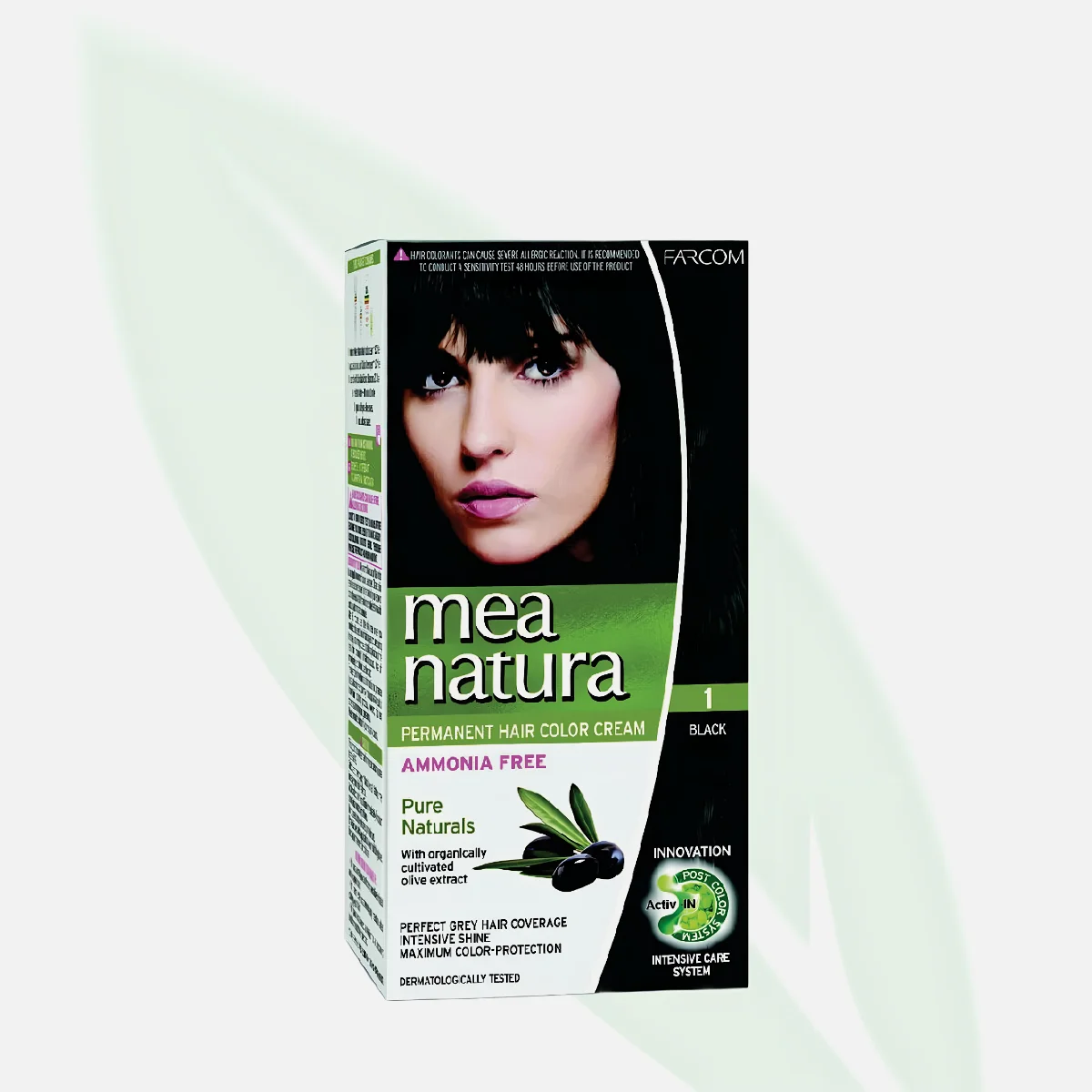 MEA NATURA Ammonia Free Permanent Hair Color 1 Black 60ml