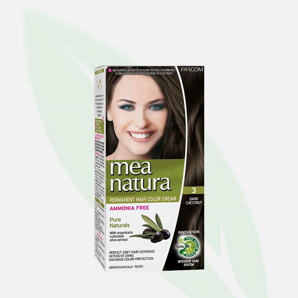 MEA NATURA Ammonia Free Permanent Hair Color 3 Dark Chestnut 60ml