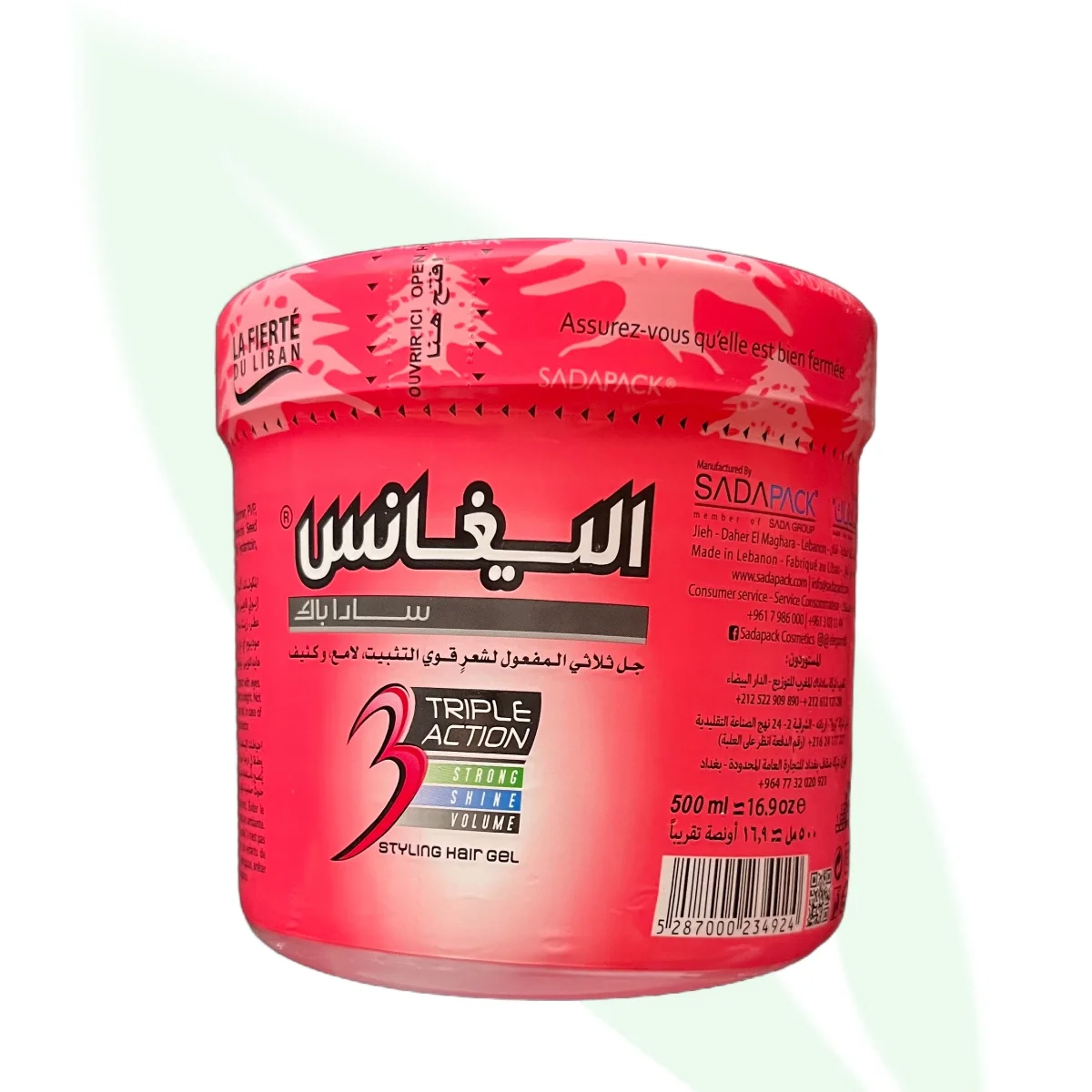 ELEGANCE Triple Action Hair Gel Pink 500ml