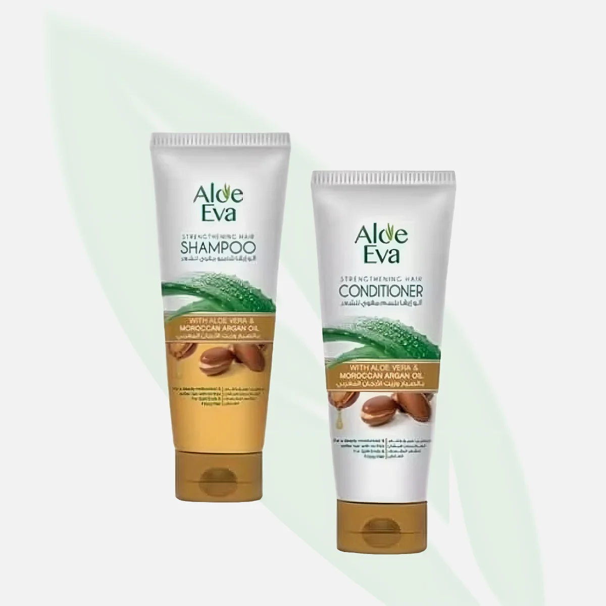 EVA Aloe Eva شامبو وبلسم مقوّي بالصبّار وزيت الأرجان المغربي 230 مل EVA Aloe Eva شامبو وبلسم مقوّي بالصبّار وزيت الأرجان المغربي 230 مل