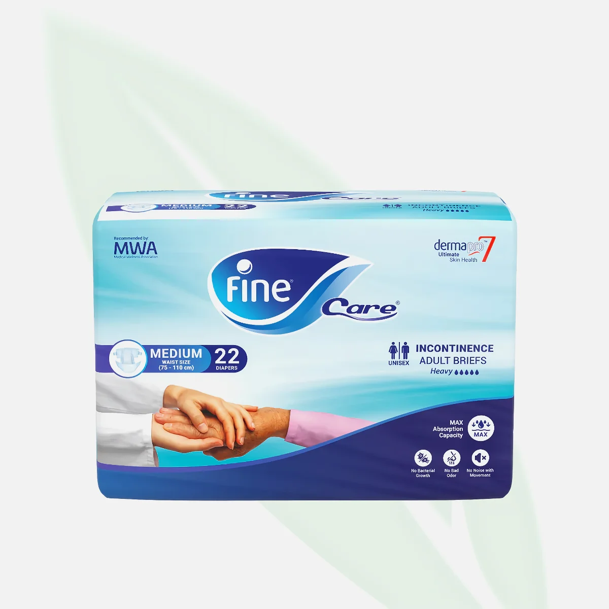 FINE CARE بنطلون البالغين للجنسين بتقنية DermaPro7 مقاس M 14 حبة
