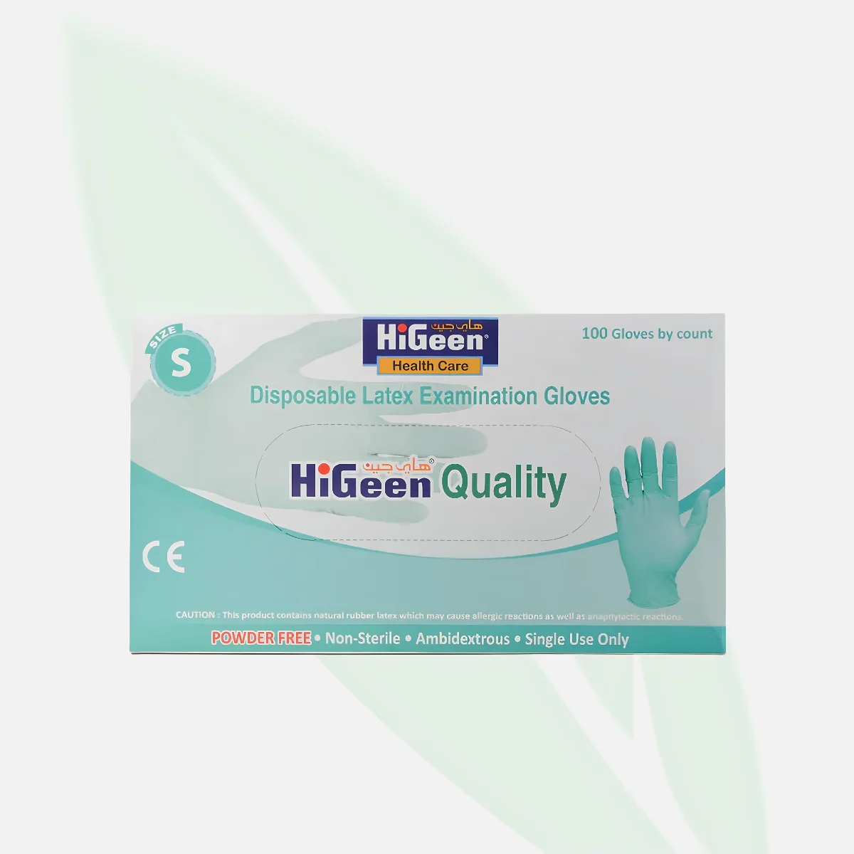 HIGEEN قفازات يدّ للفحص والاستخدام الواحد مقاس S صغير