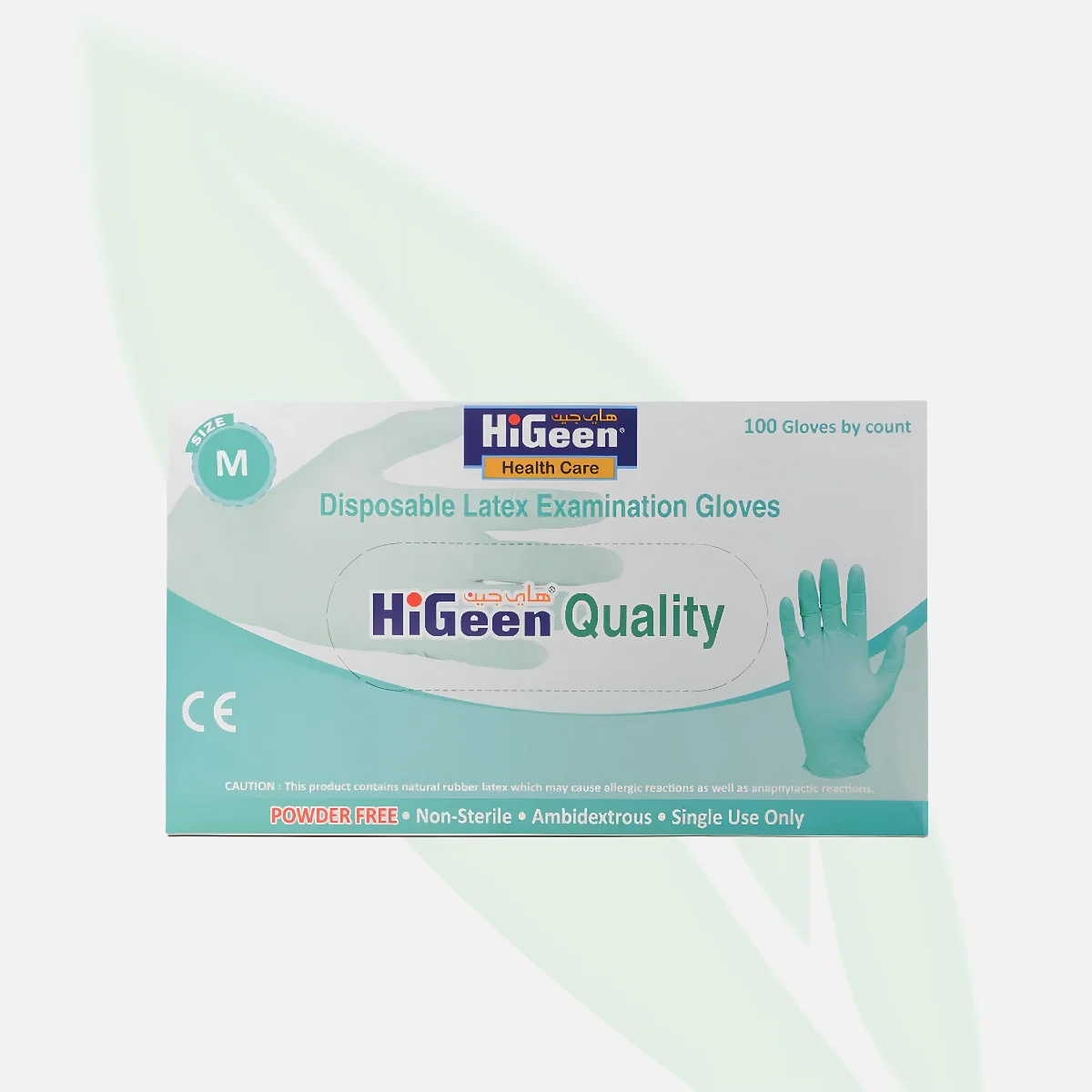 HIGEEN قفازات يدّ للفحص والاستخدام الواحد مقاس M وسط