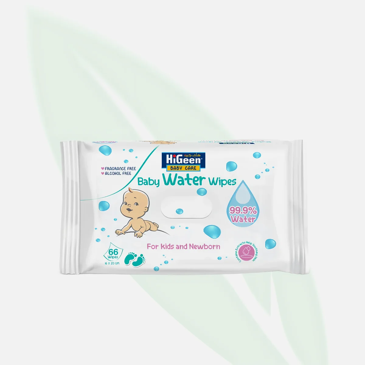 HIGEEN Baby Wipes 99.5% Pure Water 66 Wipes