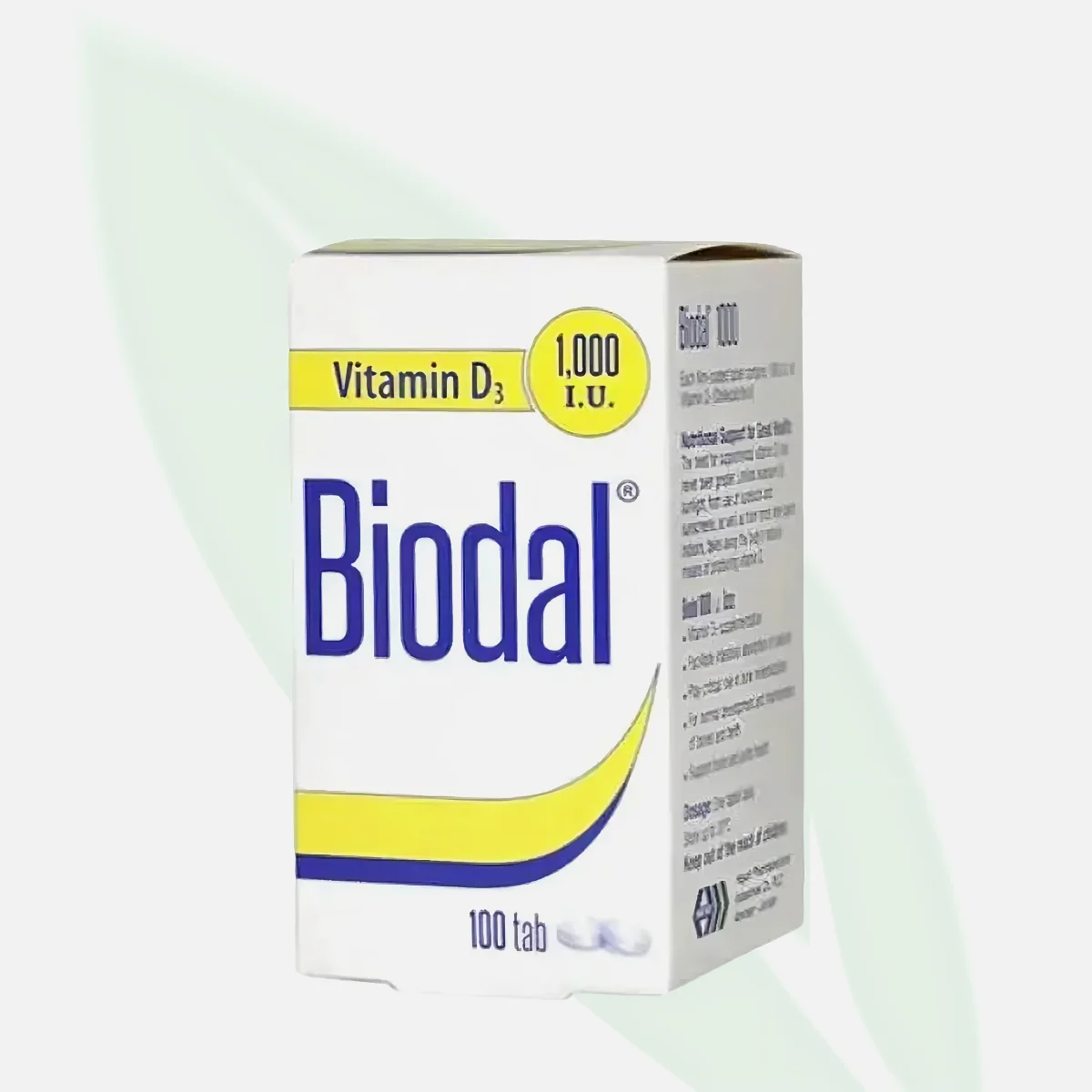 BIODAL Vitamin D3 1000 IU 100 Tablets