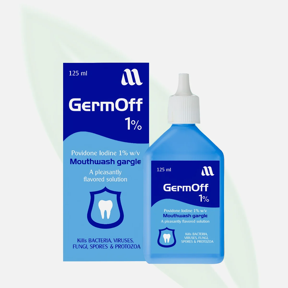GERMOFF Povidone-Iodine 1% Antiseptic Mouthwash & Gargle 125ml