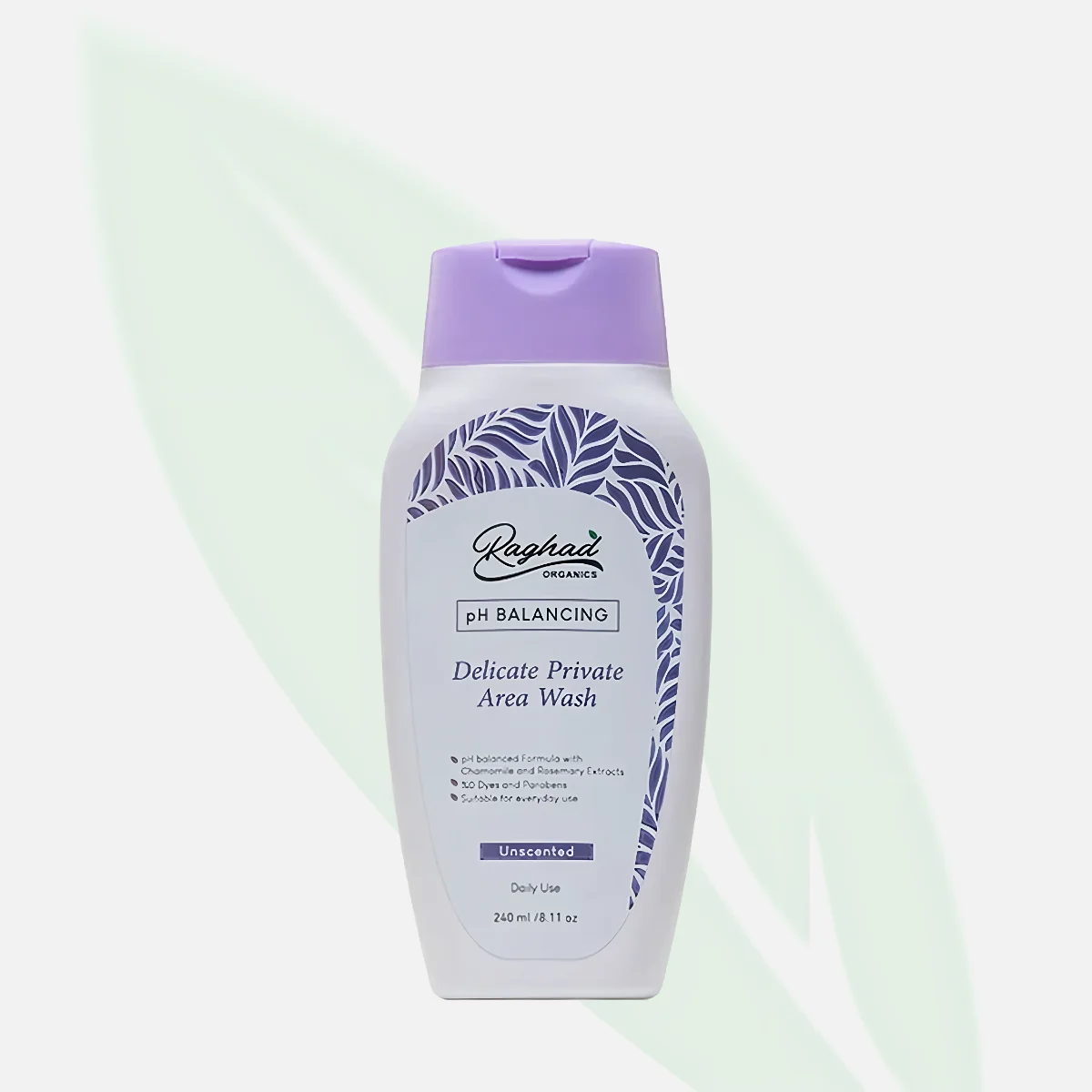 RAGHAD Organics Delicate Private Area Unscented Wash 240ml