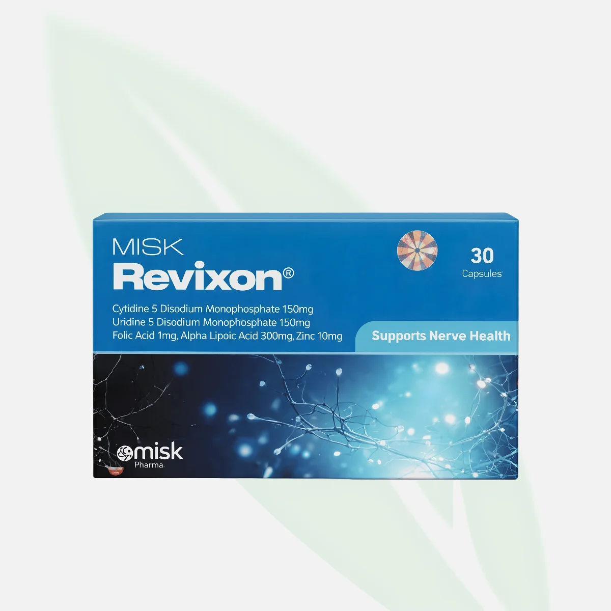 MISK REVIXON كبسولات دعم الجهاز العصبي ببنفوتيامين 30 كبسولة