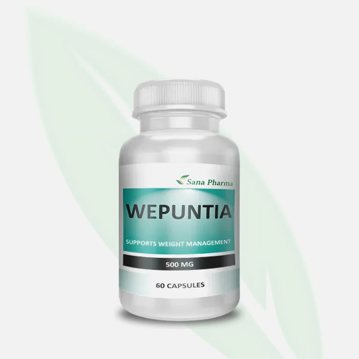 SANA PHARMA WEPUNTIA Weight Management Fiber Supplement 500mg, 60 Capsules