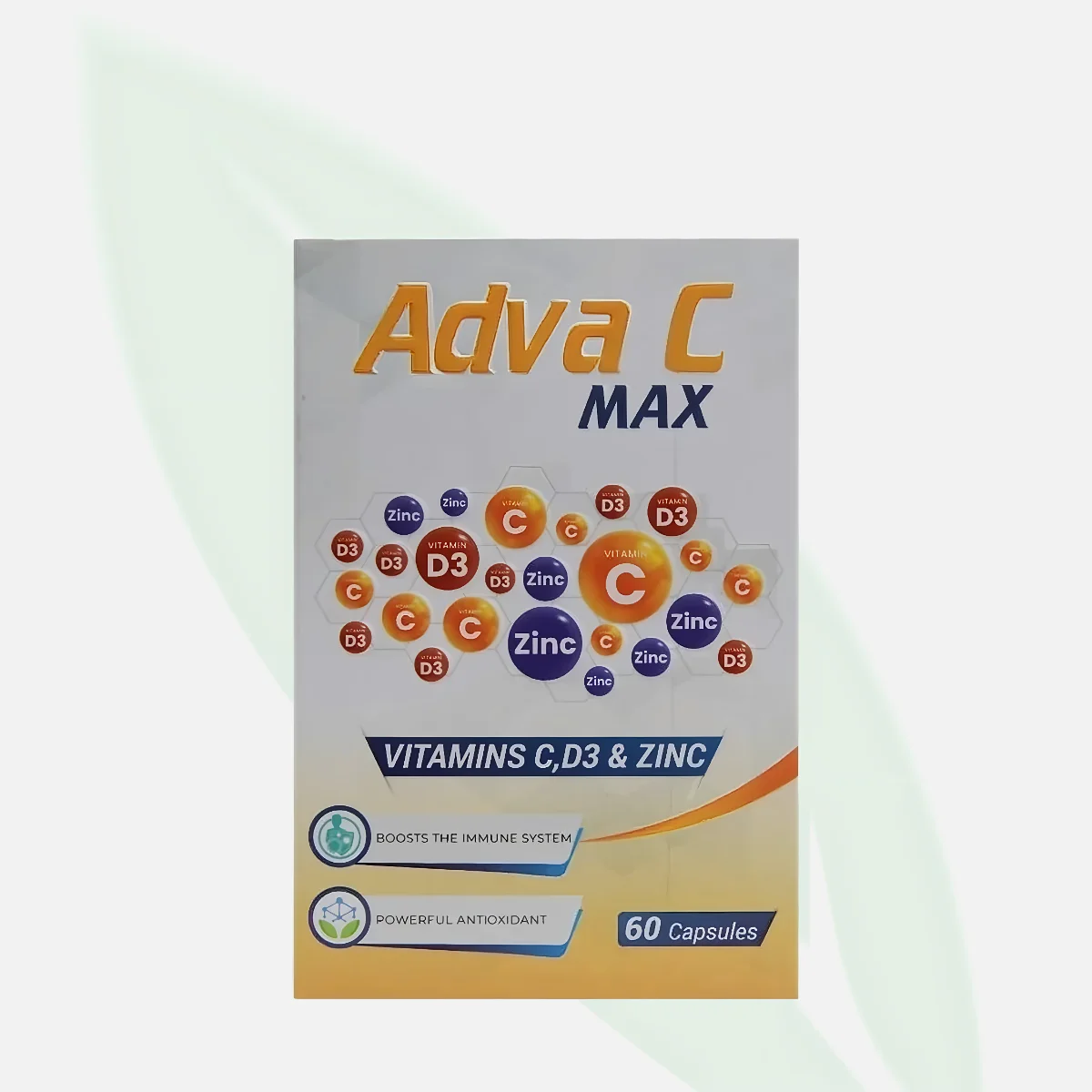 Adva C Max Vitamin C Zinc & D Immune Support Capsules 60 Caps