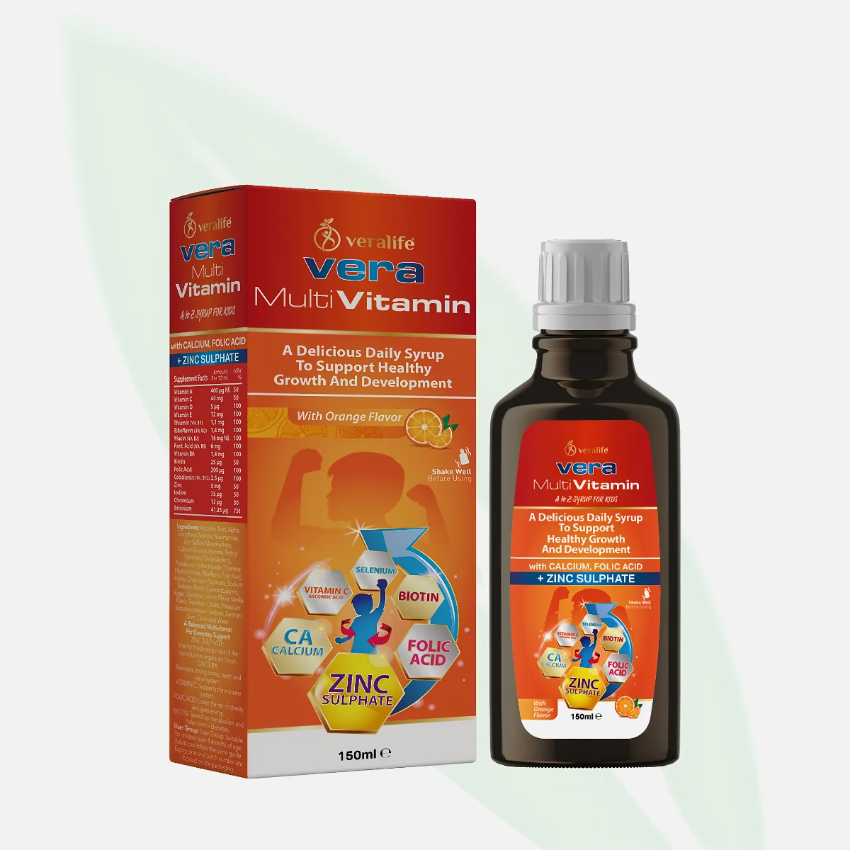 VERALIFE Vera Omega 3 Strawberry Syrup for Kids 150ml