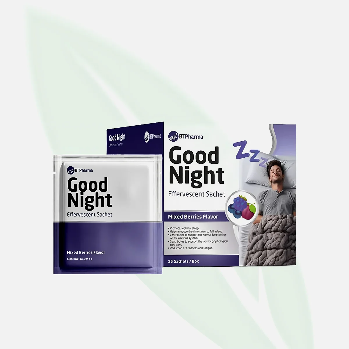 BT Pharma Good Night Effervescent Sleep Support Sachets 15s BT Pharma Good Night Effervescent Sleep Support Sachets 15s