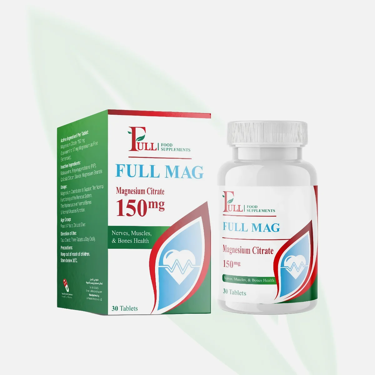 FULL Mag Magnesium Citrate 150mg Relaxation & Muscle Support 30 Tablets