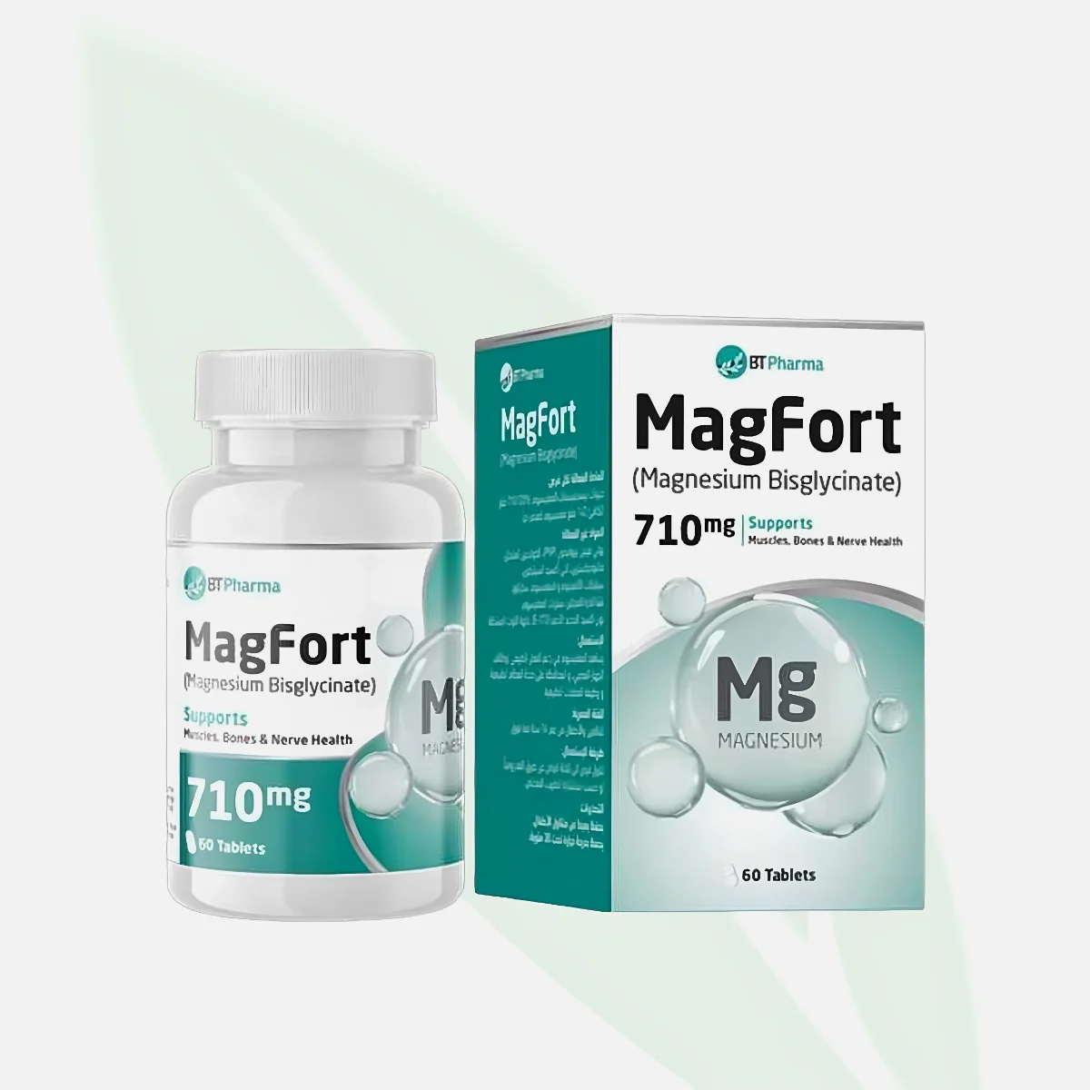 BTPharma MagFort Magnesium Bisglycinate 710mg 60 Tablets BTPharma MagFort Magnesium Bisglycinate 710mg 60 Tablets