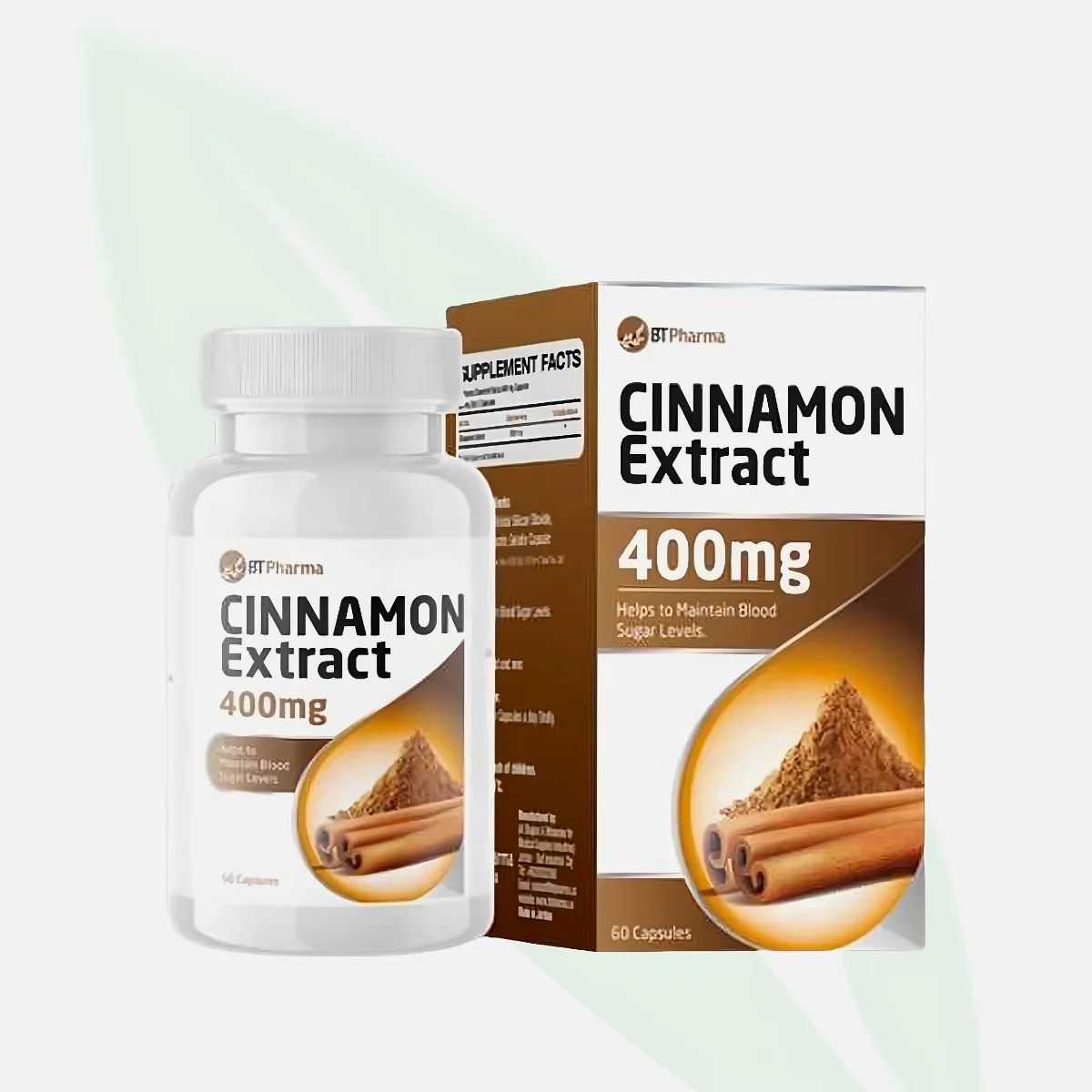 BT PHARMA Cinnamon Extract 400mg Metabolic Support Supplement 60 Capsules BT PHARMA Cinnamon Extract 400mg Metabolic Support Supplement 60 Capsules