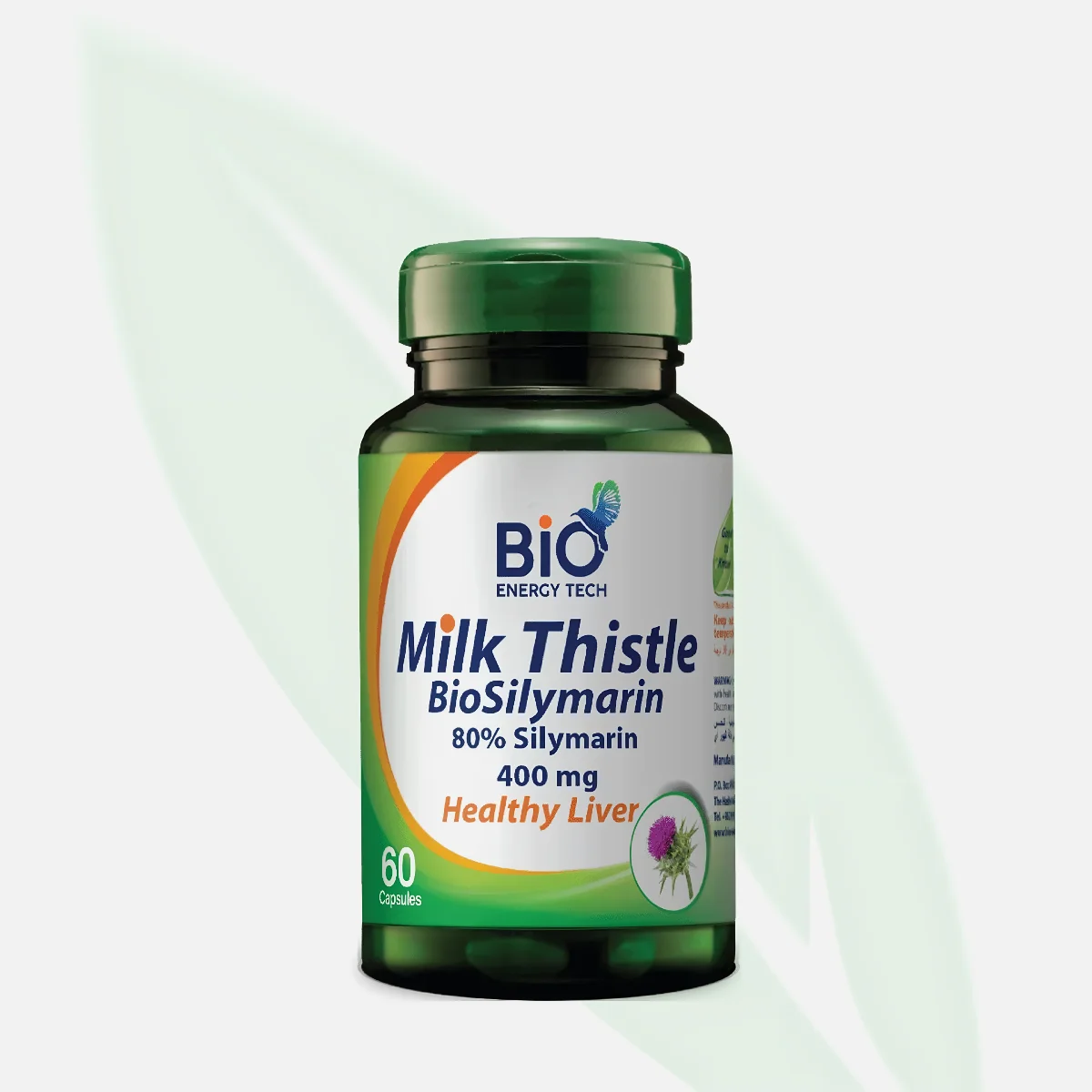 BIO ENERGY TECH Milk Thistle BioSilymarin Liver Support 60 Capsules