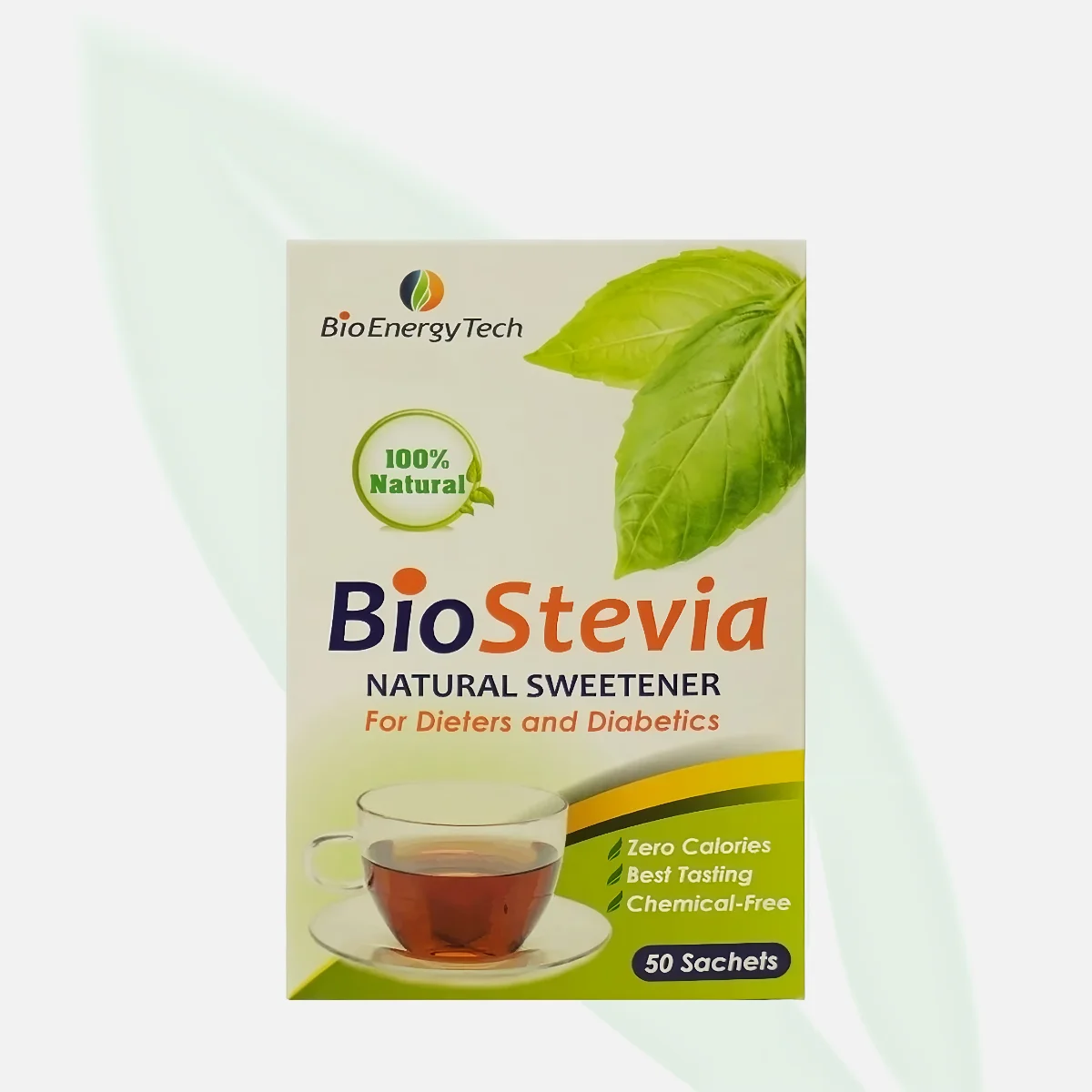 BIO ENERGY BioStevia Natural Zero-Calorie Sweetener 50 Sachets