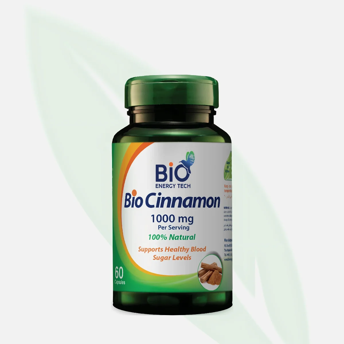 BIO ENERGY BioCinnamon Cinnamon Bark Extract 500mg 60 Capsules