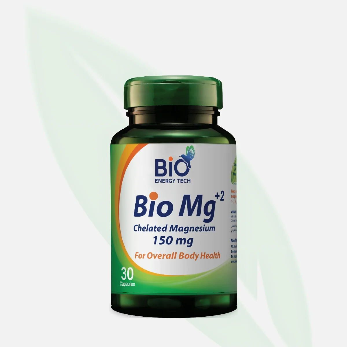 BIO ENERGY Bio MG+2 Chelated Magnesium Bisglycinate 150mg 30 Capsules BIO ENERGY Bio MG+2 Chelated Magnesium Bisglycinate 150mg 30 Capsules