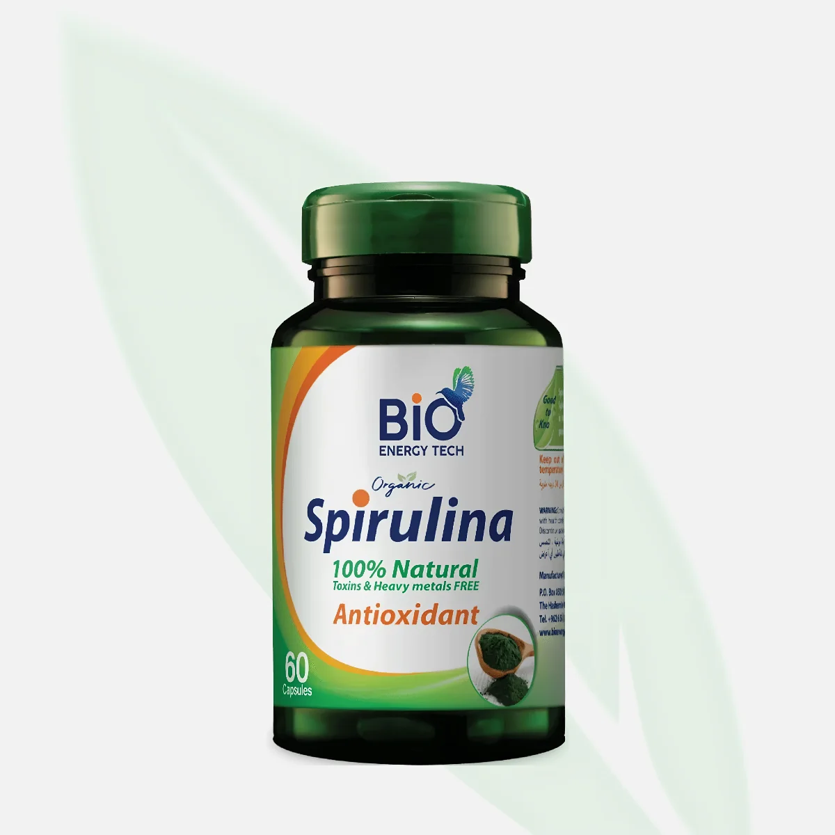 BIO ENERGY Organic Spirulina 60 Capsules BIO ENERGY Organic Spirulina 60 Capsules