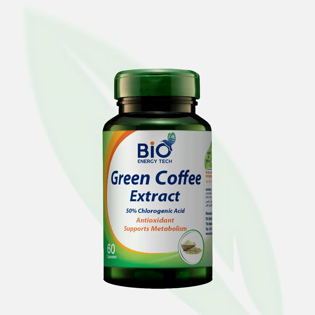 BIO ENERGY Green Coffee Extract 500mg 60 Capsules BIO ENERGY Green Coffee Extract 500mg 60 Capsules