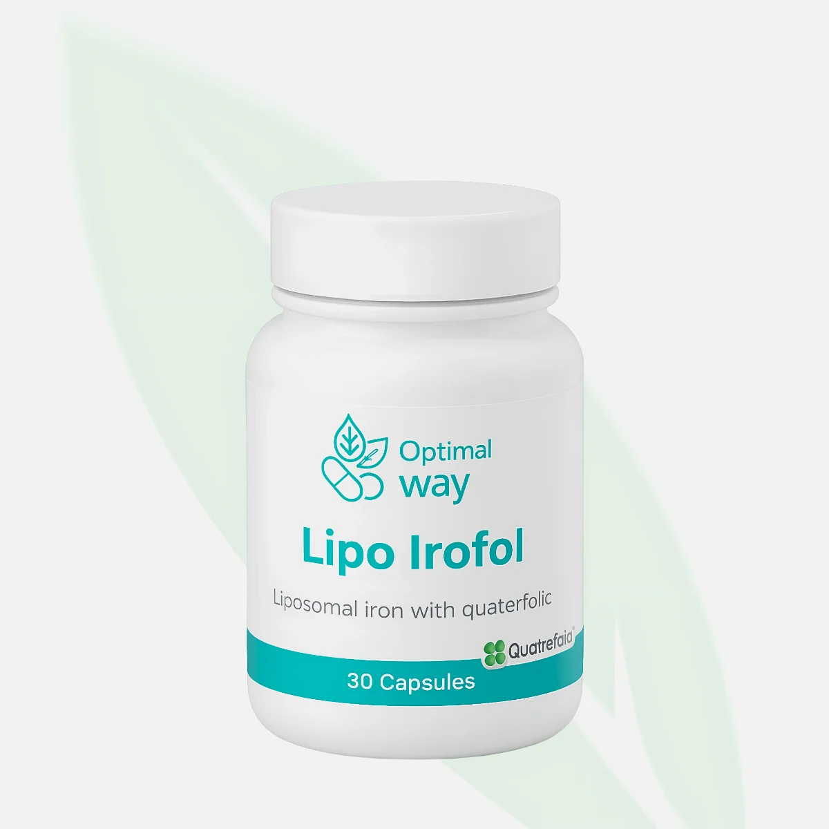 OPTIMAL WAY Lipo Irofol حديد ليبوزومي وفولات نشط 30 كبسولة
