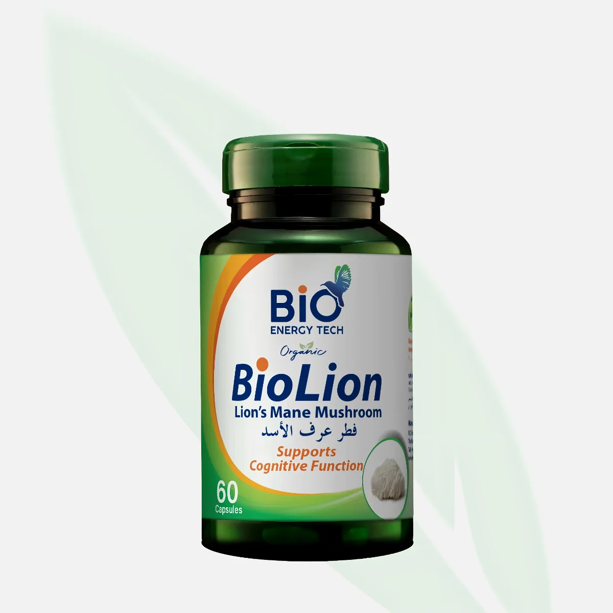 BIO ENERGY TECH BioLion Lion's Mane Mushroom Extract 500mg 60 Capsules