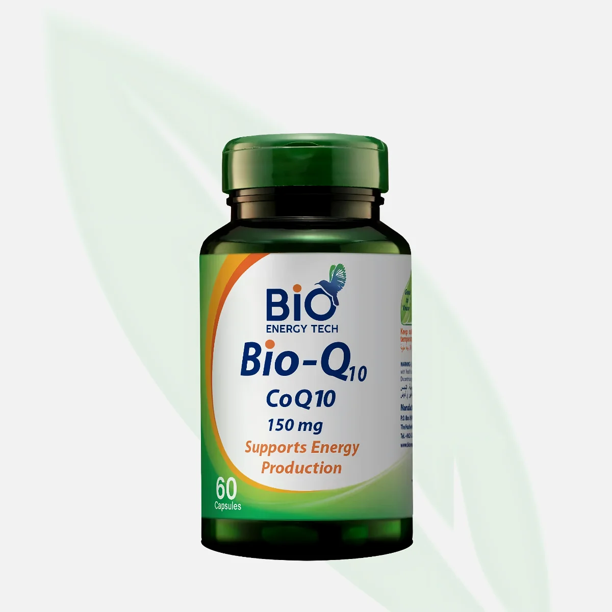 BIO ENERGY TECH كبسولات كوإنزيم Bio-Q10 CoQ10 150 مغ 60 كبسولة