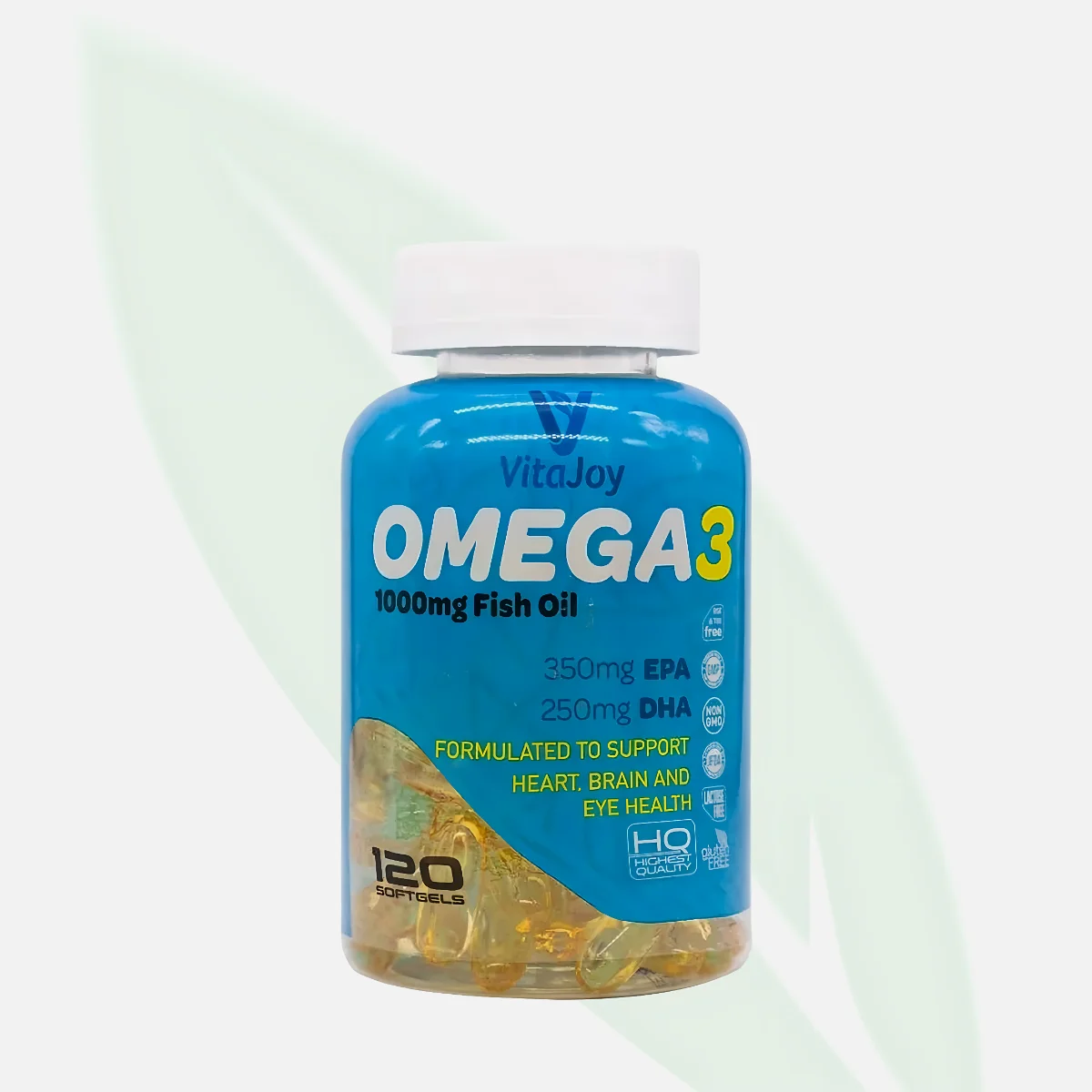 VITAJOY Omega-3 Fish Oil 1000mg Softgels 120 Count