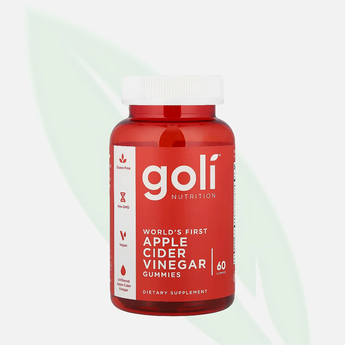 GOLI علكات خل التفاح الفيتامينية النباتية 60 قطعة