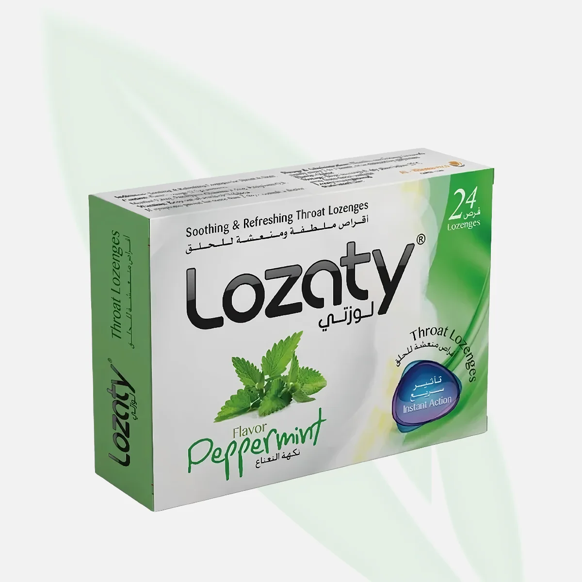 LOZATY Peppermint Throat Lozenges 24 Lozenges