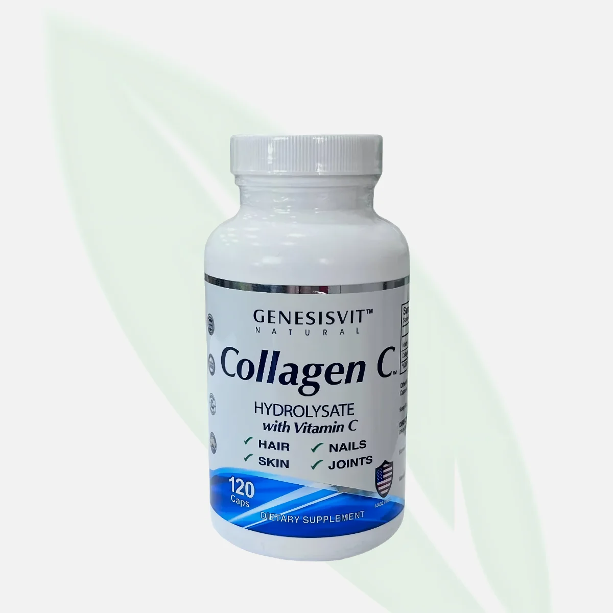 GENESISVIT Collagen C بالكولاجين المحلل وفيتامين C 120 كبسولة