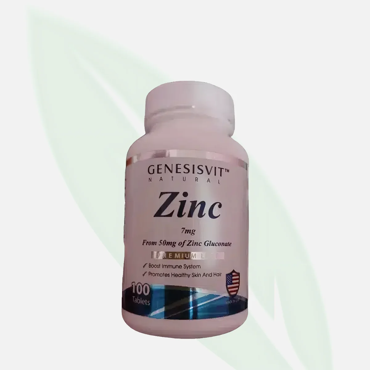 GENESISVIT Zinc Gluconate 50mg Immune and General Health Support 100 Tablets