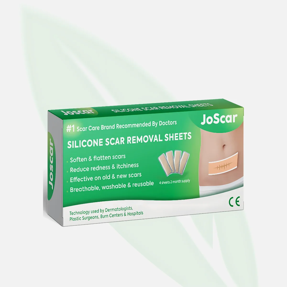 JOVITAL JoScar Silicone Scar Removal Sheets 4 Pcs (4cm x 15cm) JOVITAL JoScar Silicone Scar Removal Sheets 4 Pcs (4cm x 15cm)