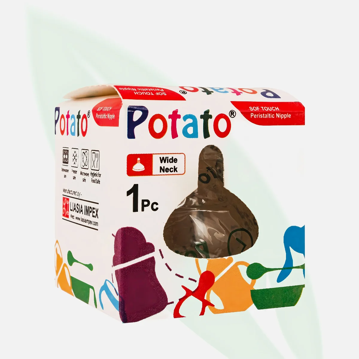 POTATO Wide Neck Silicone Nipple Anti-Colic Replacement POTATO Wide Neck Silicone Nipple Anti-Colic Replacement