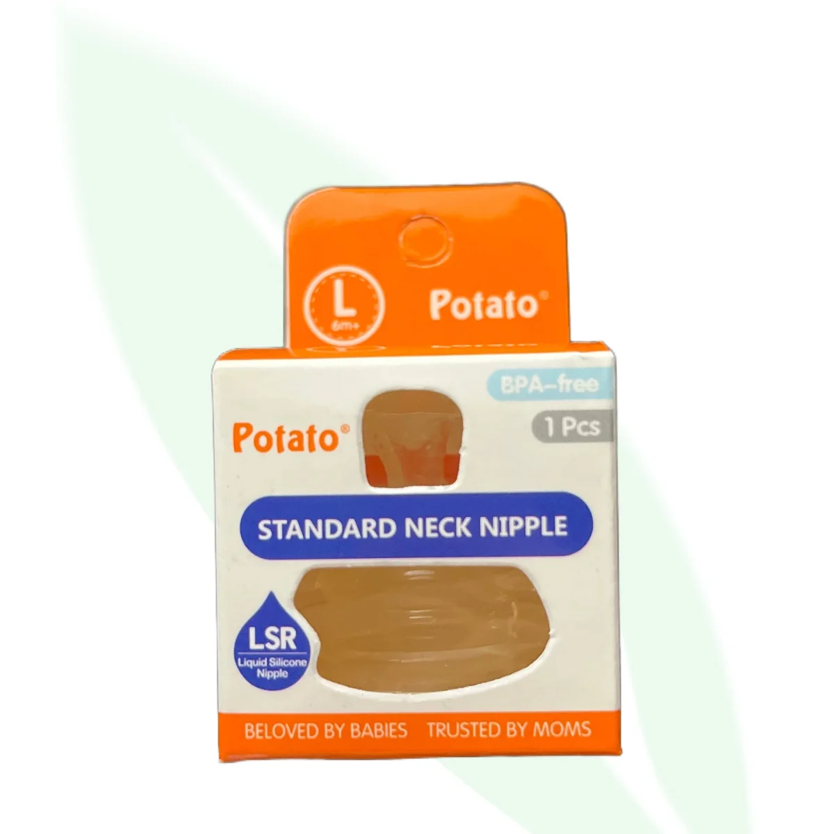 POTATO Standard Neck Silicone Nipple 0-3M Size S Slow Flow POTATO Standard Neck Silicone Nipple 0-3M Size S Slow Flow