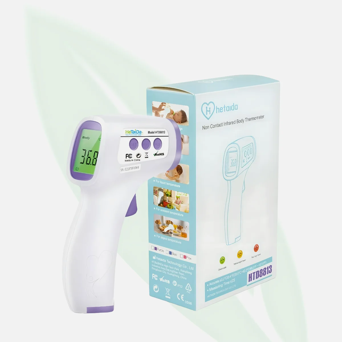 HETAIDA Non-Contact IR Body Thermometer