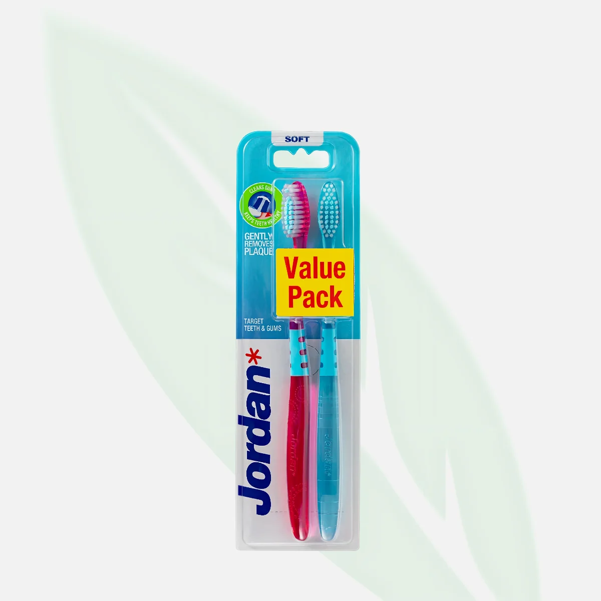 JORDAN Soft Bonus 2-Pack Target Teeth & Gums Toothbrush