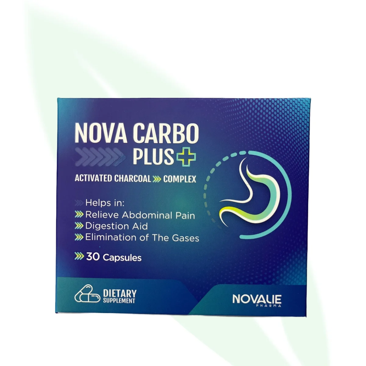 NOVA Carbo Plus مكمّل الفحم النباتي المنشّط للجهاز الهضمي 60 كبسولة NOVA Carbo Plus مكمّل الفحم النباتي المنشّط للجهاز الهضمي 60 كبسولة