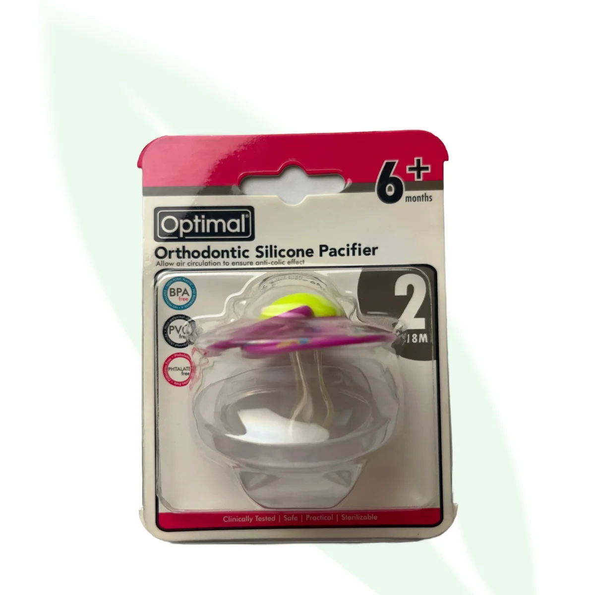 OPTIMAL Orthodontic Silicone Pacifier 6+ Months (OPB-1048) OPTIMAL Orthodontic Silicone Pacifier 6+ Months (OPB-1048)