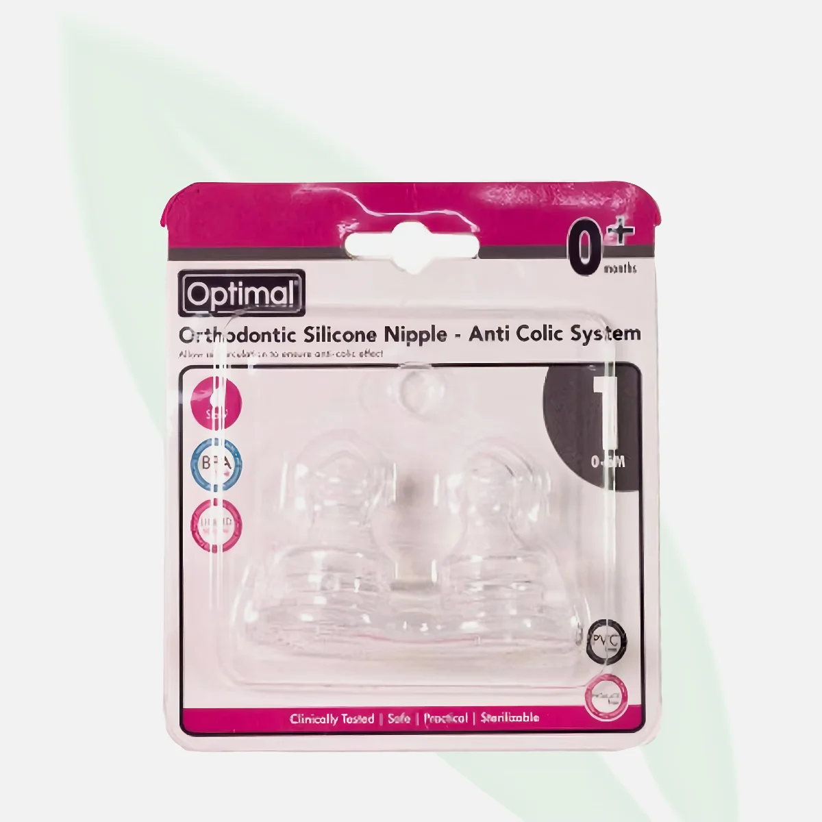 OPTIMAL Orthodontic Silicone Wide-Neck Nipple 0+ OPTIMAL Orthodontic Silicone Wide-Neck Nipple 0+