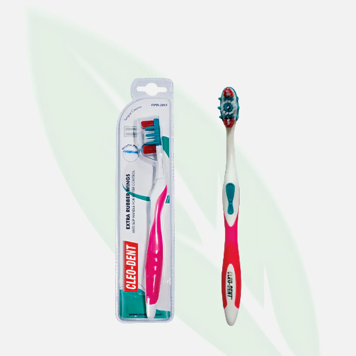 CLEO-DENT Extra Rubber Wings Soft Toothbrush